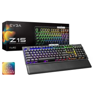 EVGA – Z15 Full-size Wired Mechanical Gaming Keyboard with RBG backlighting