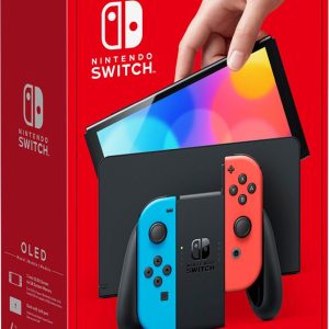 Package – Nintendo – Nintendo Switch – OLED Model w/ Neon Red & Neon Blue Joy-Con – Neon Red/Neon Blue + 2 more items