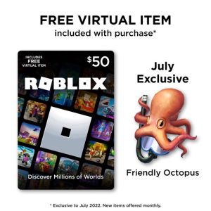 Roblox $50 Digital Gift Card [Includes Exclusive Virtual Item] [Digital Download]